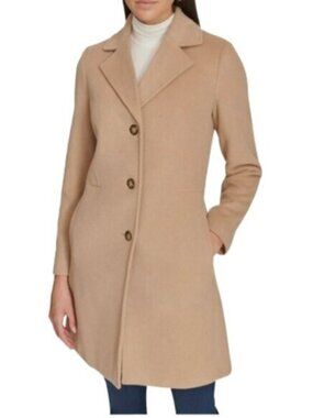 Women's Tan Calvin Klein Peacoat Size 2